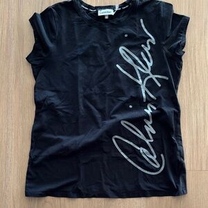 Calvin Klein Black Tee with Gray Script